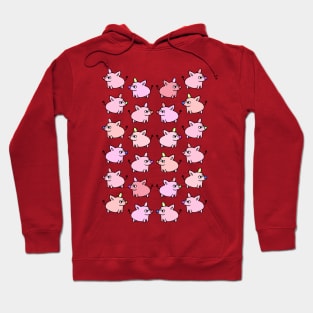 Cute and Colorful Pig Pattern Hoodie